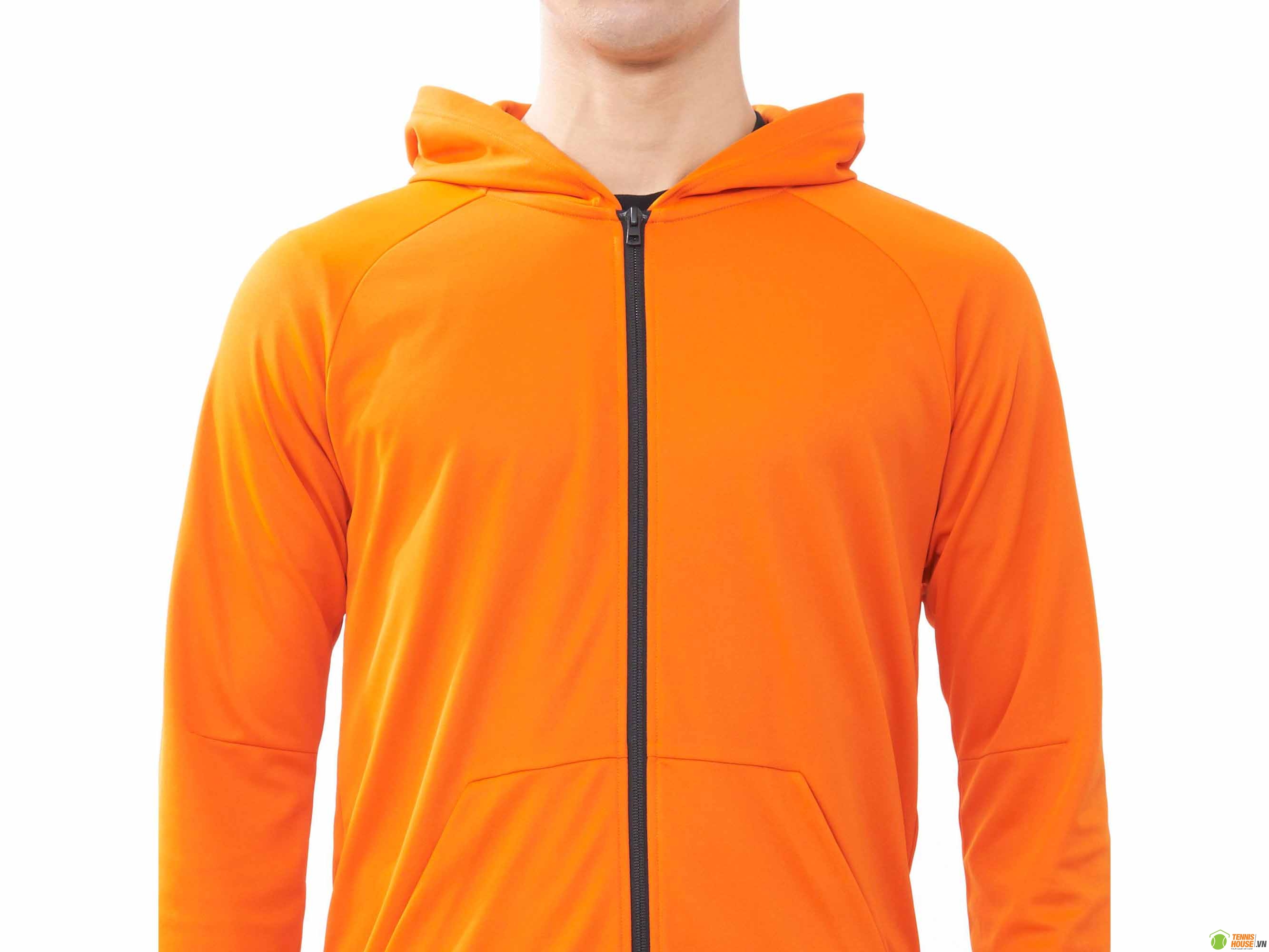 orange hooded jacket