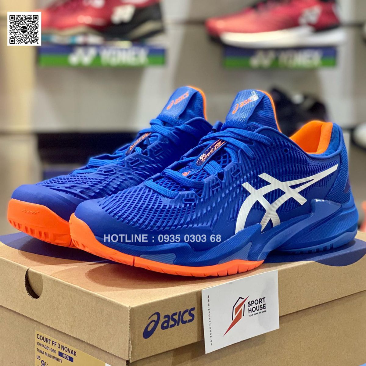 Giày Tennis Asics Court FF 3 Novak Tuna Blue/White (1041A361.960)